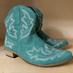 Teal Ankle Boots